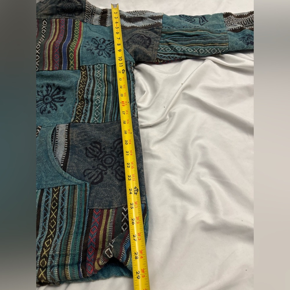 Multicolor Patchwork Hooded Jacket - image 5